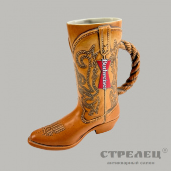 фото — кружка пивная, сапог «budweiser boot stein». бразилия